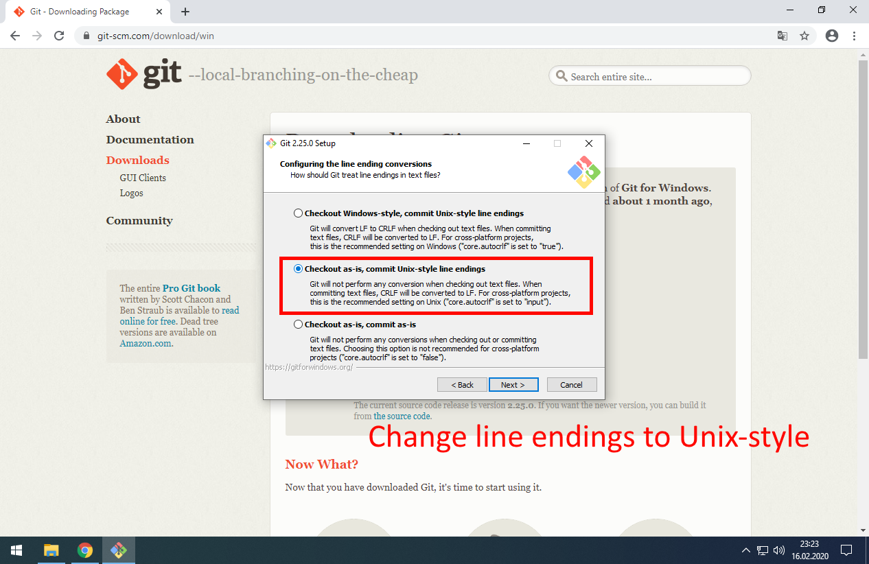 Change line ending to 'as is'. On GitHub most of code uses Unix-style endings.